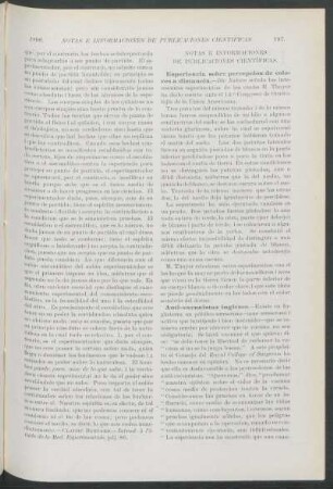 Notas e informaciones de publicaciones científicas