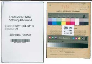 Entnazifizierung Heinrich Schreiber , geb. 16.04.1898 (Einkaeufer)