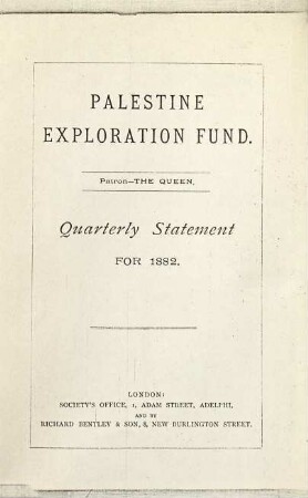 Quarterly statement. 1882 = Year 14 = Xerokopie