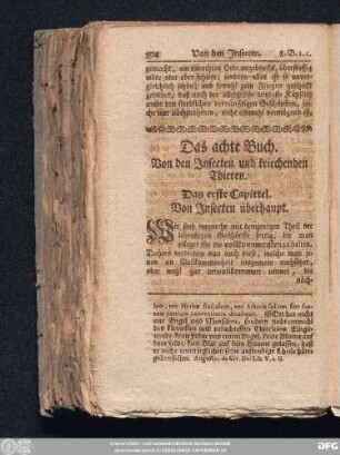Das erste Capittel. Von Insecten überhaupt.