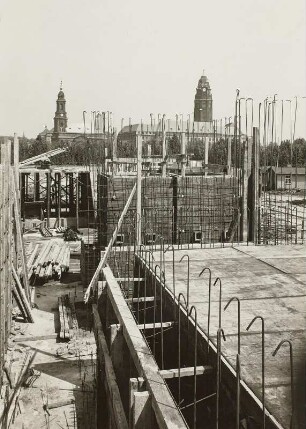 Dresden, Prager Str. Baustelle, 1966
