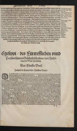 ... Das Fünffte Buch.