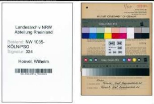 Entnazifizierung Wilhelm Hoevel , geb. 13.09.1908 (Steiger)