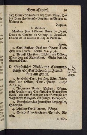 91-94, D. Kayserliches Wahl- und Crönungs-Stifft St. Bartholomaei zu Franckfurt am Mayn
