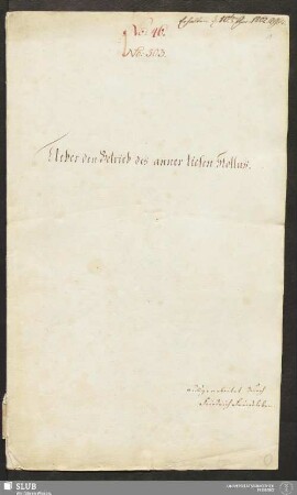 Ueber den Betrieb des anner tiefen Stollns - 17.6395 4.