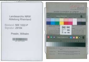 Entnazifizierung Wilhelm Prestin , geb. 11.01.1901 (Maschinist)