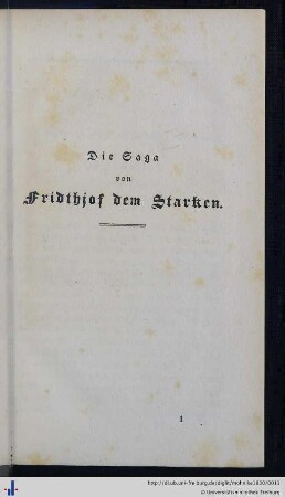 Die Saga von Fridthjof dem Starken.