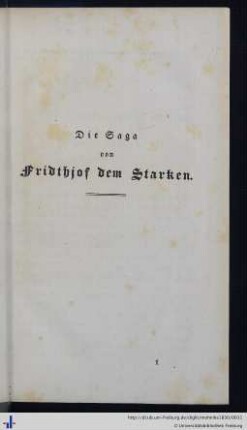Die Saga von Fridthjof dem Starken.