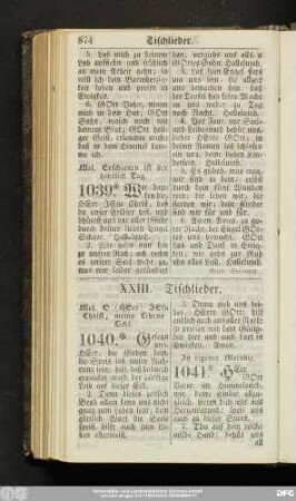 XXIII. Tischlieder.