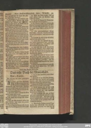 Das erste Buch der Maccabäer.