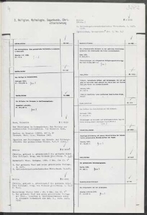 3. Religion, Mythologie, Sagenkunde, Christianisierung