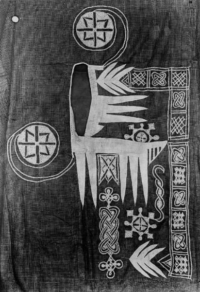 Upper part of a man's garment with embroidery