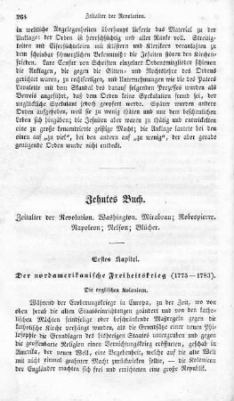 Zehntes Buch. Zeitalter der Revolution. Washington. Mirabeau; Robespierre. Napoleon; Nelson; Blücher