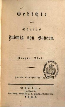 Gedichte des Königs Ludwig von Bayern. 2