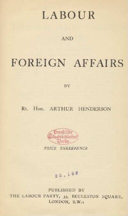 Labour and foreign affairs