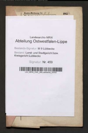 Erblasser: Goering, Juliane Luise Emilie: