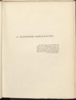 II. Ägyptische Sakralbauten.