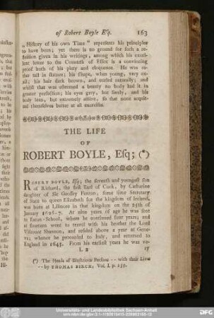 The Life Of Robert Boyle, Esq[uire].