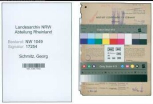 Entnazifizierung Georg Schmitz , geb. 13.05.1914 (Referendar)