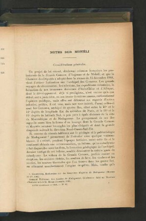 Notes sur Moheli