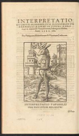 Interpretatio Duorum Horribilium Monstrorum Papaselli Romae ...