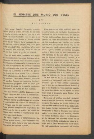 El hombre que murió dos veces