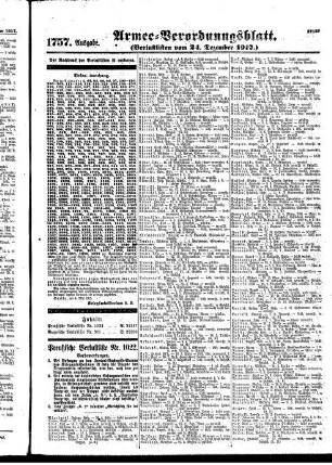 1757. Ausgabe. Montag, 24. Dezember 1917