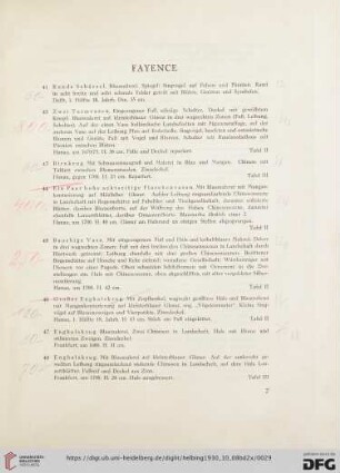 Fayence (Nr. 41-74)