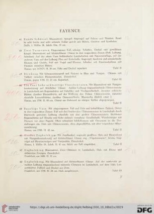 Fayence (Nr. 41-74)