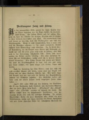 8. Verklungener Sang und Klang.