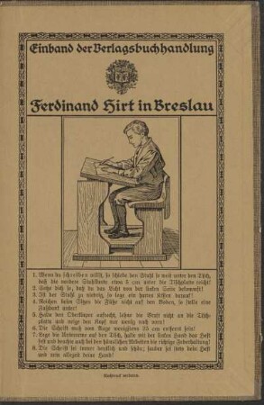 Einband der Verlagsbuchhandlung Ferdinand Hirt in Breslau
