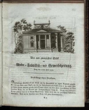 Vier und zwanzigstes Stück. Prag den 11ten Juni 1788.