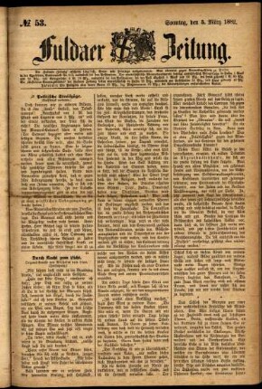 Ausgabe vom Sonntag, den 05. März 1882.