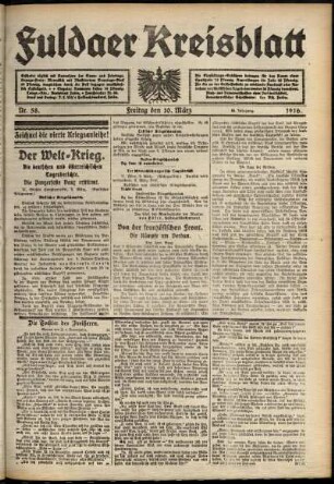 Ausgabe vom Freitag, den 10. März 1916.