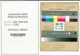 Entnazifizierung Wilhelm Kuhlmann , geb. 06.05.1891 (Friseur)