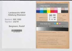 Entnazifizierung Rudolf Bergmann, geb. 02.06.1909 (Kaufmann)