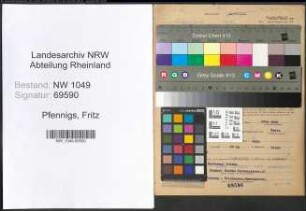 Entnazifizierung Fritz Pfennigs , geb. 30.03.1909 (Zahnarzt)