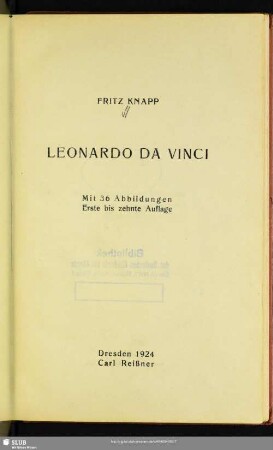 Leonardo da Vinci : mit 36 Abbildungen