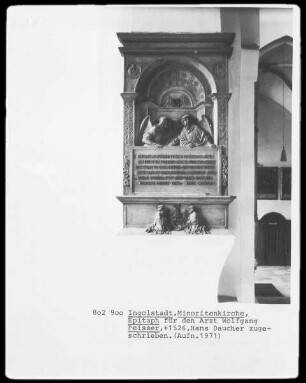 Epitaph für den Arzt Wolfgang Peisser