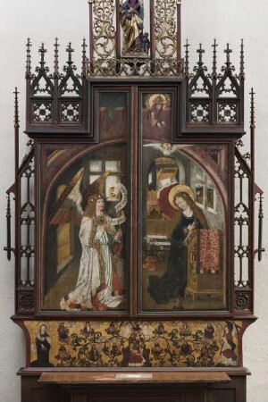 Butzbacher Marienretabel — Erste Schauseite - Die Verkündigung der Geburt Christi