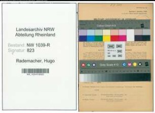 Entnazifizierung Hugo Rademacher , geb. 04.03.1907 (Zahnarzt)