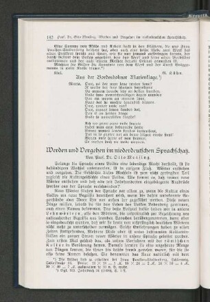 Aus der Bordesholmer Marienklage.