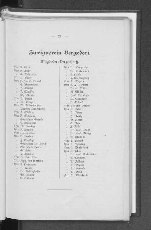 Zweigverein Bergedorf.