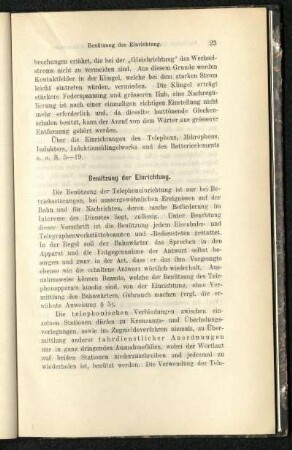 Benützung der Einrichtung