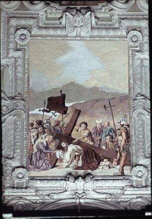 Fall unter dem Kreuz und Veronika mit dem Schweißtuch