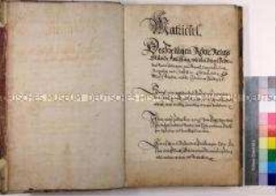 Reichsmatrikel über die von den Reichskreisen zu leistenden Steuern nach dem einfachen Römerzug