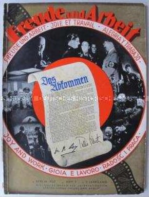 Internationales faschistisches Magazin "Freude und Arbeit" u.a. zur Einweihung des "Hauses der Deutschen Kunst" in München (mehrsprachig)