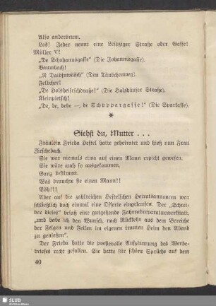 Siehst du, Mutter ...