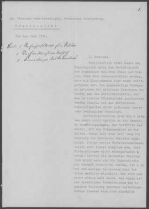 Schwieberdingen: Pfarrbericht 1938