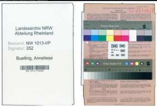 Entnazifizierung Anneliese Buelling , geb. 30.12.1919 ()